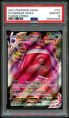 Pokemon Fusion Strike Gengar VMAX 157 PSA 10 - Image 1 of 2