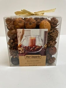 Pier 1 Imports Fall Acorn Pine Cones and Nuts Golden Decorative Gems Bowl Filler - Picture 1 of 8