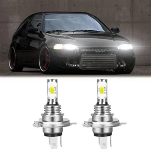 For 1992-1995 HONDA CIVIC EG/EH/EJ H4 LED Headlight 6000K Bulbs Hi/Lo Beam Combo - Picture 1 of 12