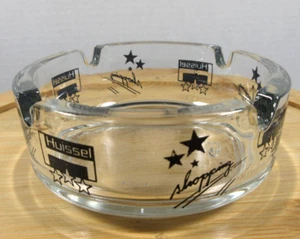 Cenicero vintage Huissel Shopping vidrio transparente promoción anuncio Avir Italia tabaco - Imagen 1 de 9