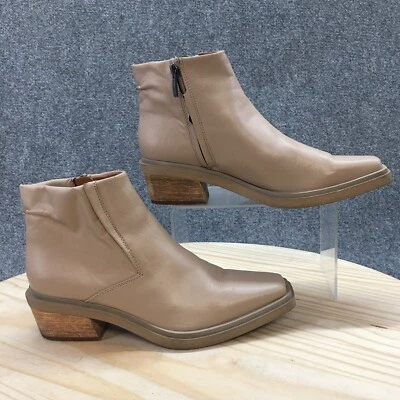 Franco Sarto Boots Womens 7.5 M Forta Ankle Booties Heels Beige  Faux Leather - Image 1 of 4