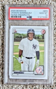2020 Bowman Jasson Dominguez Paper Rookie RC PSA 10 GEM MINT - Bild 1 von 2