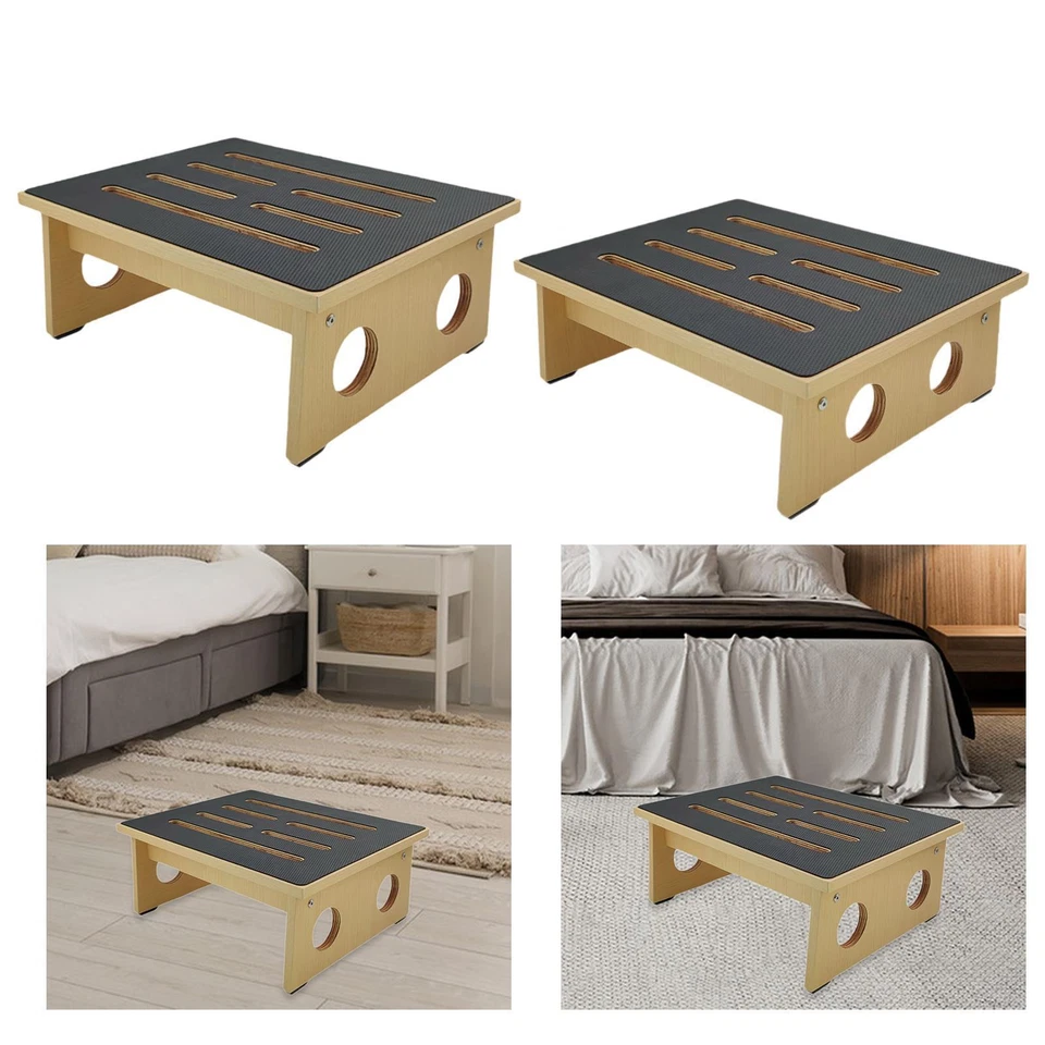 Wooden Step Stool Bedside Step Stool with 331 pounds Load Capacity under Desk - Image 1 of 1