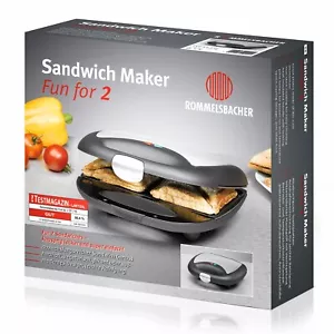 Rommelsbacher ST 710 Sandwich-Toaster 700 W Schwarz, Silber - Bild 1 von 5