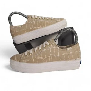 Keds Triple Kick Platform Sneakers casual ""Stampa Croc"" WF64969 Donna 5,5 - Foto 1 di 11