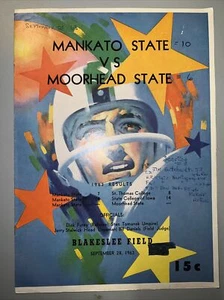 28. September 1963 Fußballprogramm Mankato State Indianer gegen Moorhead State - Bild 1 von 5