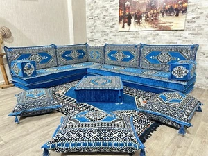 Divano orientale, angolo salotto, set angolo salotto orientale, angolo arabo Majlis - Foto 1 di 8