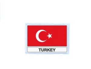 Patch toppe toppa stampato termoadesiva bandiera turchia TR - Picture 1 of 1