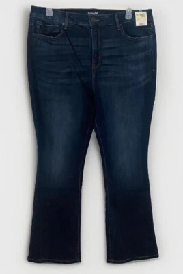 Size 18W-Terra & Sky Women’s-High Rise Bootcut-Dark Wash-Stretch-Plus-Jeans-NWT - Image 1 of 4