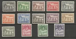TURKS & CAICOS IS SG194-205 THE 1938-45 GVI SET OF 14 FINE & FRESH MINT CAT £130 - Picture 1 of 2