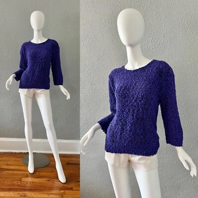 Suéter Grueso Top Vintage Años 80 Púrpura Negro TOWNHOUSE Foto 1 de 4