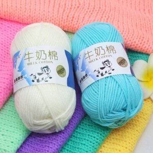 88Colors 50g/roll 5Ply Milk Cotton Crochet Knitting Yarn Ball For Handmade DIY - Picture 1 of 97