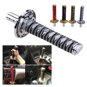 15cm Samurai Sword Shift Knob Shifter Katana SUV Universal 3 Adapters Silver , - Picture 1 of 9