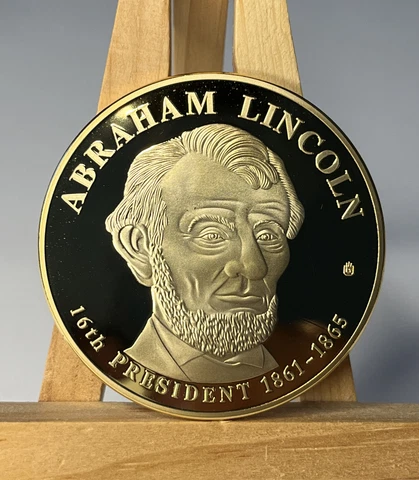American Mint 2009 Abraham Lincoln Presidential Dollar Trials 24K Gold Proof Cover
