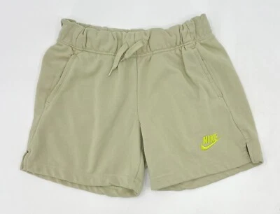 耐克短裤女孩青少年特大号绿色运动短裤拉式活动锻炼 — 第 1/4 张图片