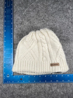 Columbia Beanie Toque Womens One Size White Knit Acrylic Polyester Ski Outdoor - Image 1 of 4