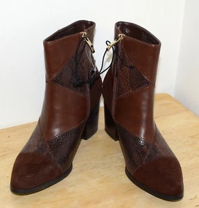 New Sz 7M Liz Claiborne Faux Leather Women's Ankle Boots Cambridge 3" Heel - Picture 1 of 9