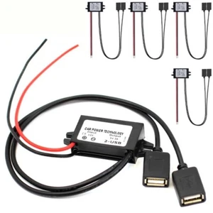 5*DC 12V to 5V 3A 15W Step down USB Converter Regulator Adapter For Car Charger - Picture 1 of 15
