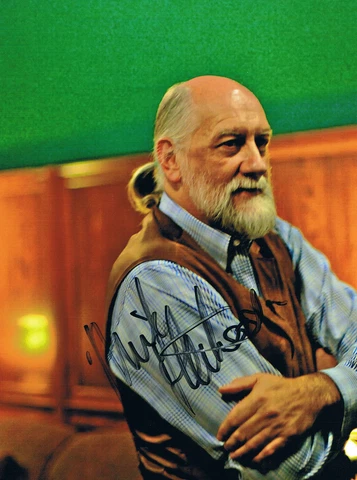 Mick Fleetwood 1947- genuine autograph 6x8" photo signed In Person Fleetwood Mac Cover