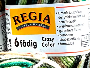 Schachenmayr Regia 50g Wool Sock Blend 6-Ply Machine Washable! Tumble Dry! - Picture 1 of 9