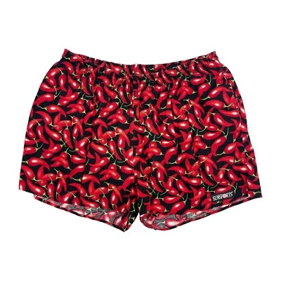 Vtg 90s All Over Print Chilli Pepper Sunsports Men Swim Trunks Shorts sz L - Image 1 of 4