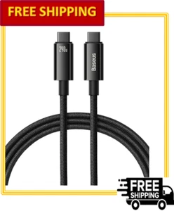 Baseus 240W PD 5A USB C auf USB C Schnell Ladekabel, Zinklegierung Nylon geflochten - Bild 1 von 12