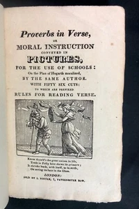 Sprichwörter im Vers Bewick & Trusler um 1815 Souter NF Leder - Bild 1 von 7