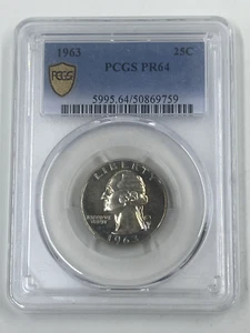 1963 25C PCGS PR64 Washington Quarter Toned - Picture 1 of 5