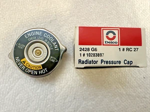 Tapa de radiador Delco RC-27 con junta OEM GM 10283897 RC27 hecha en India NOS - Imagen 1 de 14