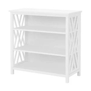 Alaterre Furniture Bath Storage 32"Freestanding Rectangular Wood Hardware White - Picture 1 of 6