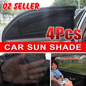 4PCS Universal Sun Shade Rear Side Seat Car Window UV Cover Sock Baby Protection - Picture 1 of 7