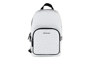 Michael Kors Cooper Medium White Signature PVC Sling Backpack - Picture 1 of 4