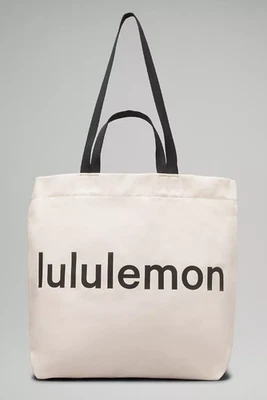 New LULULEMON Double Handle Canvas Tote Bag 17L ~ Natural ~ Black ~ NWT SOLD OUT - Image 1 of 4