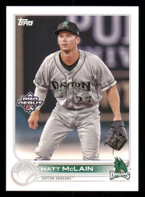 2022 Topps Pro Debut #PD110 Matt McLain - Image 1 of 2