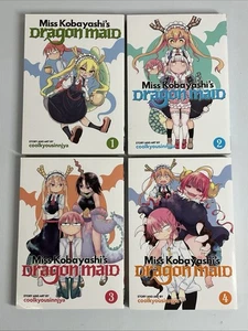 Miss Kobayashi's Dragon Maid Manga Book Set Volumes 1 to 4 by Coolkyousinnjya - Bild 1 von 20