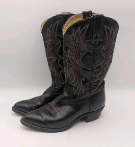 Wrangler M9-6513 Men's 11EE Wide Burgundy Brown Leather Cowboy Western Boot - Picture 1 of 11