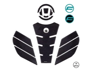 Polyurethane 6D Carbon Fiber Tank Pad Sticker Set for CF 250 SR 2023 14pcs - Bild 1 von 5