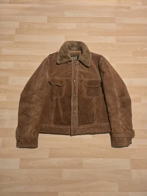 Vintage Phase III Hillard Jacket Western Suede Leather SZ 44 Brown Lined - Image 1 of 4