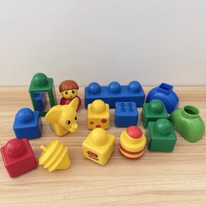 Lego Duplo Primo Bundle 15 x Blocks + Figure Rattles Elephant Bricks Vintage - Foto 1 di 18