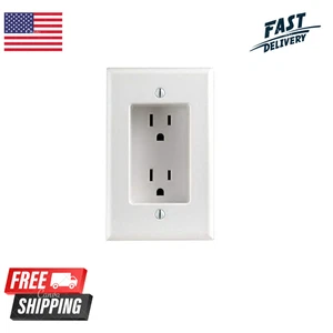 Leviton 15A 1-Gang Recessed Duplex Receptacle White - Picture 1 of 2