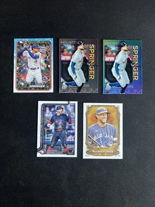 George Springer 5 Card MLB Baseball Trading Card Lot Astros Blue Jays - Picture 1 of 7
