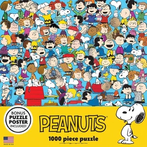 Peanuts Cast of Characters (Snoopy/Charlie Brown): 1000pc Rose Art Jigsaw Puzzle - Picture 1 of 9
