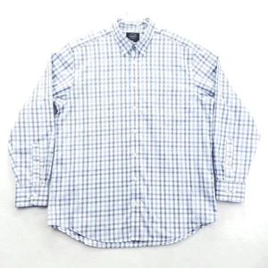 Charles Tyrwhitt Shirt Mens Large Blue Check Classic Fit Non-Iron Button Down - Picture 1 of 10