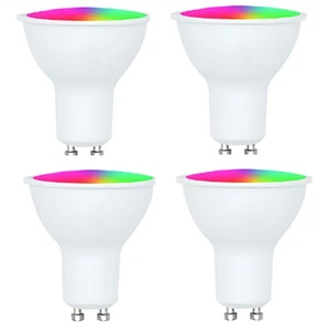 Tuya Lampadina Confezione 4 Lampadine GU10 RGB CW+ LED 5W Lampade Dimmerabili APP7308 - Foto 1 di 10