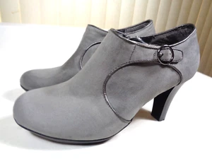 sole.senseability Women's Gray ankle boots Booties 3" Heels Size:8.5M ~ EUC - Picture 1 of 21