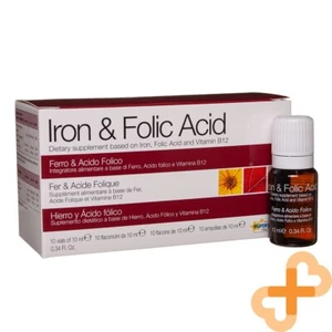 Iron & Folic Acid Supplement 10x10ml Blood Formation Immunity System Vitamin B12 - Picture 1 of 24