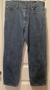 Men’s Levi Jeans 550 36 X 30 Blue Relaxed Straight Leg Jeans Excellent - Picture 1 of 14