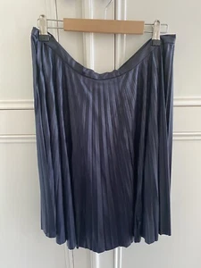 Mango Suit Collection Navy Pleated Skirt EUR 42 UK M/14 - Picture 1 of 7