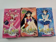 Sailor Moon S Lot of 3 SEALED New VHS Tapes (2000) Pioneer Watermarked Anime