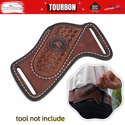 Vintage Leather Folding Blade Knife Sheath Belt Pouch EDC Pocket Knives Holder - Image 1 of 4